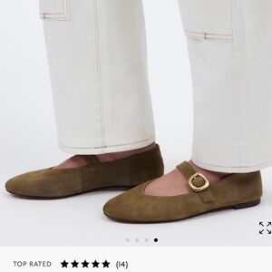 Madewell Green Mary Jane Flats with Strap